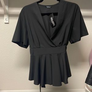 Wrap tie blouse